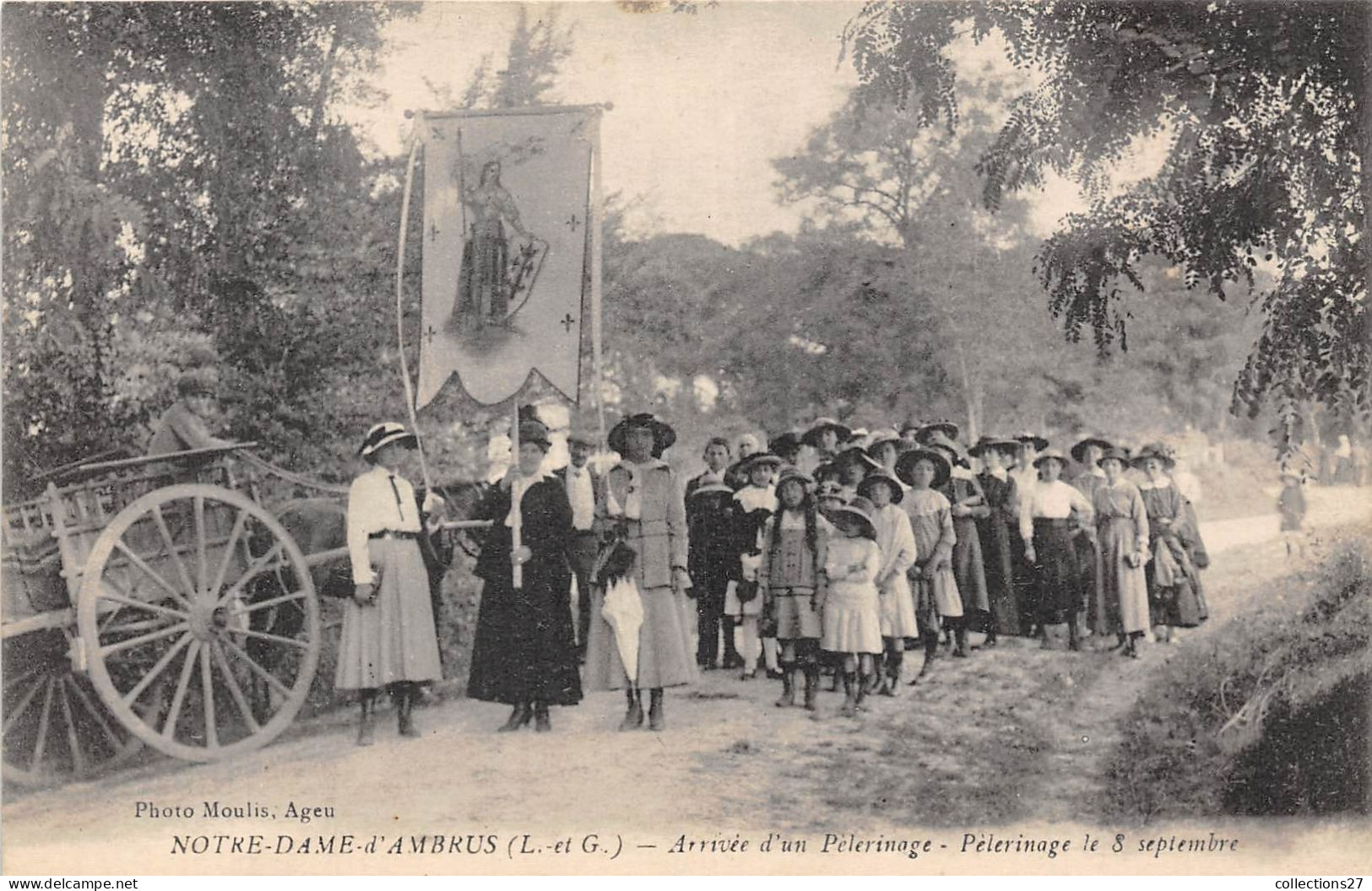 47-NOTRE-DAME-D'AMBRUS- ARRIVEE D'UN PELERINAGE, PELERINAGE LE 8 SEPTEMBRE - Sonstige & Ohne Zuordnung