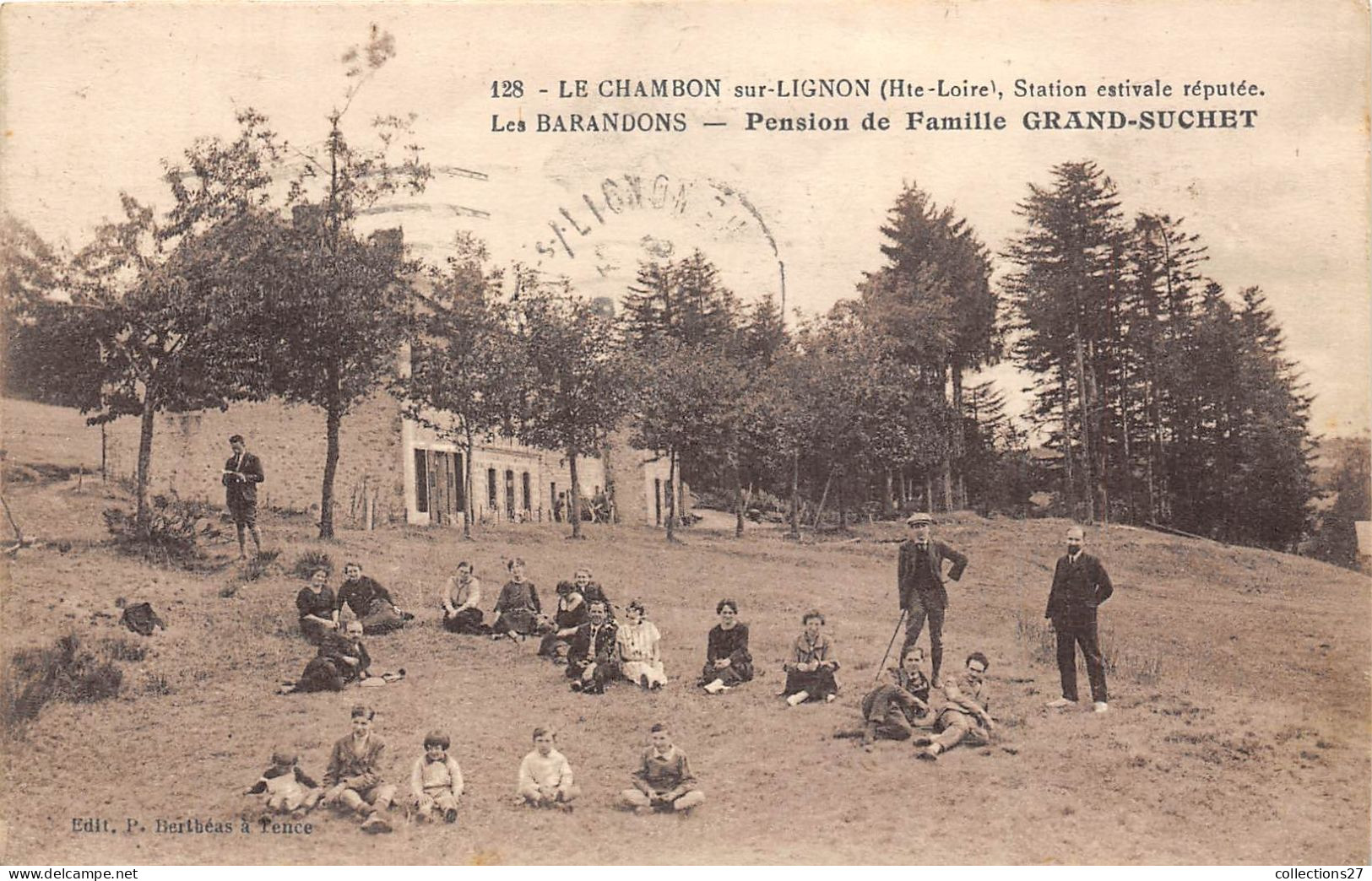 43-LE-CHAMBON-SUR-LIGNON- LES BARANDONS, PENSION DE FAMILLE GRAND-SUCHET - Le Chambon-sur-Lignon