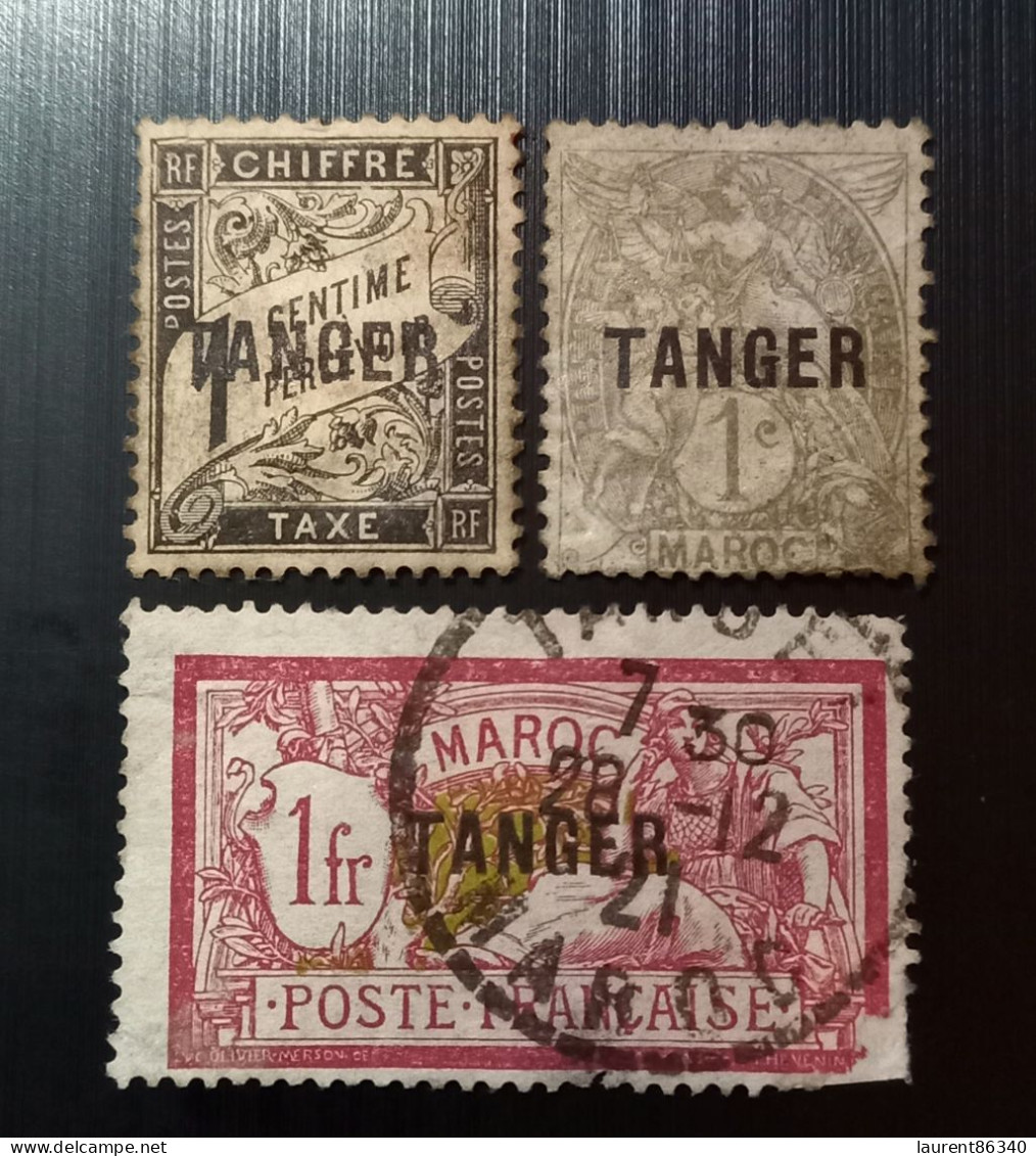 Maroc 1918 Tanger Français French Postage Due Stamps Overprinted  & 1918 -1924 Inscription: "MAROC"- Overprinted "TANGER - Used Stamps