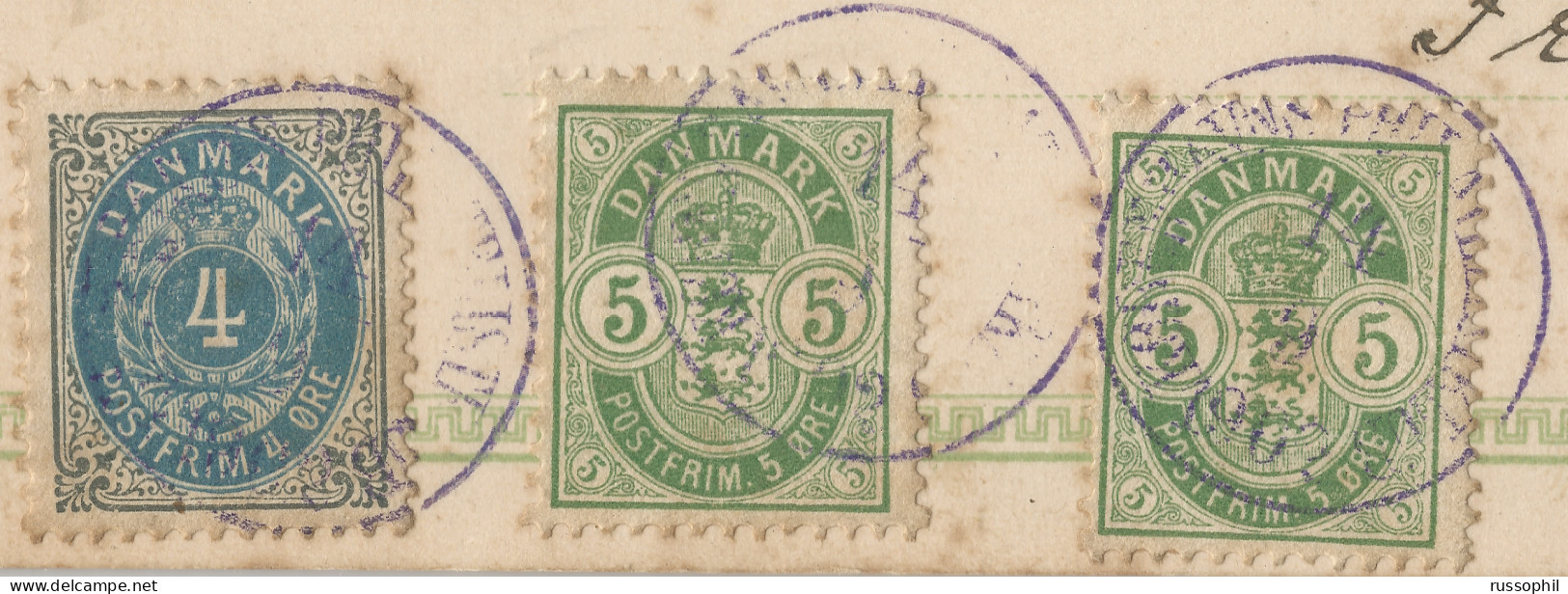 DENMARK - EXCEPTIONAL SOUVENIR PC OF THE COPENHAGEN PHILATELIC EXHIBITION OF SEPTEMBER 1902 SENT TO FRANCE - 1902