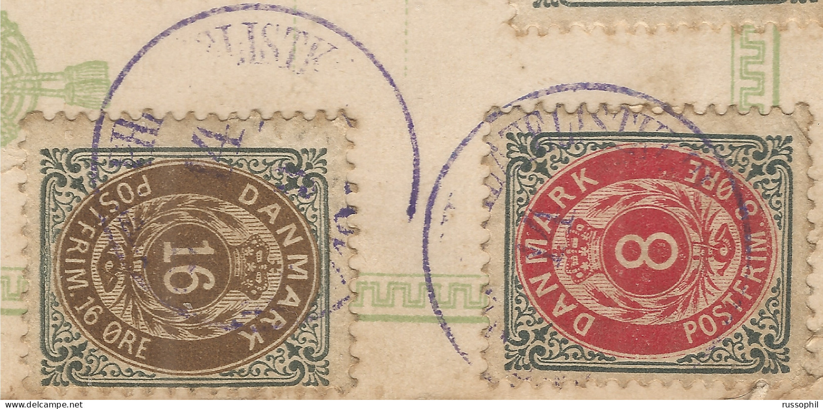 DENMARK - EXCEPTIONAL SOUVENIR PC OF THE COPENHAGEN PHILATELIC EXHIBITION OF SEPTEMBER 1902 SENT TO FRANCE - 1902