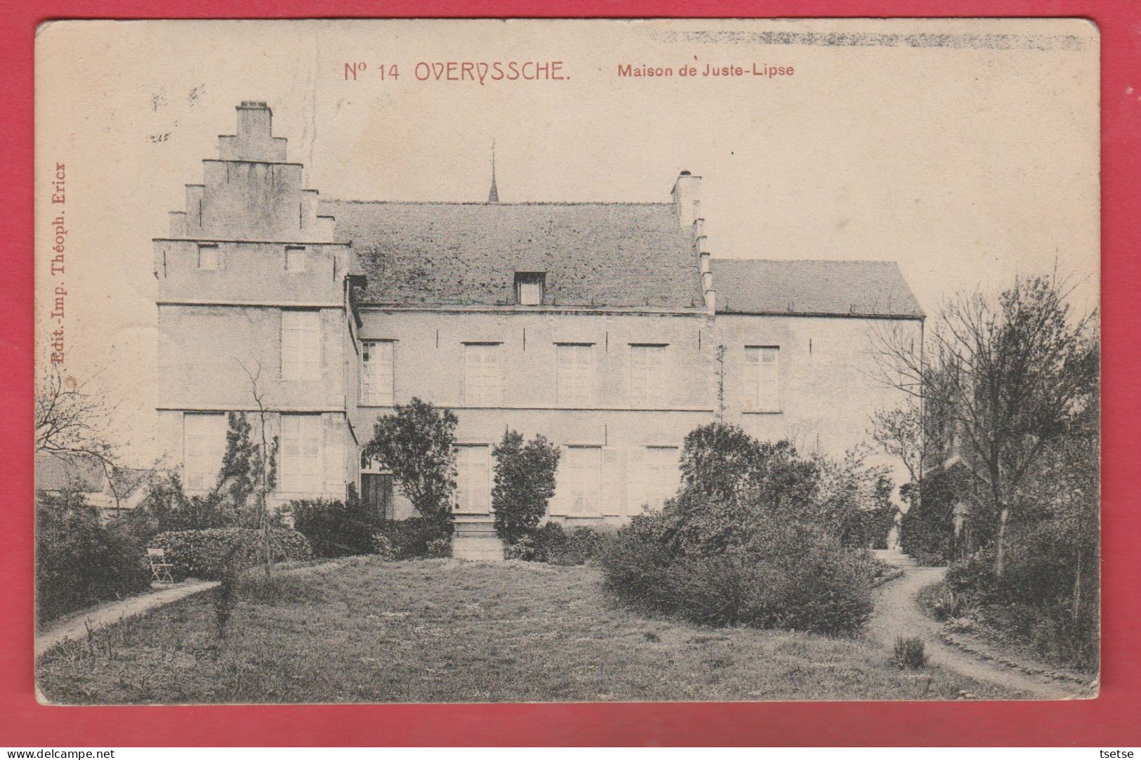 Overijse / Overyssche - Maison De Juste-Lipse -1908 ( Verso Zien ) - Overijse