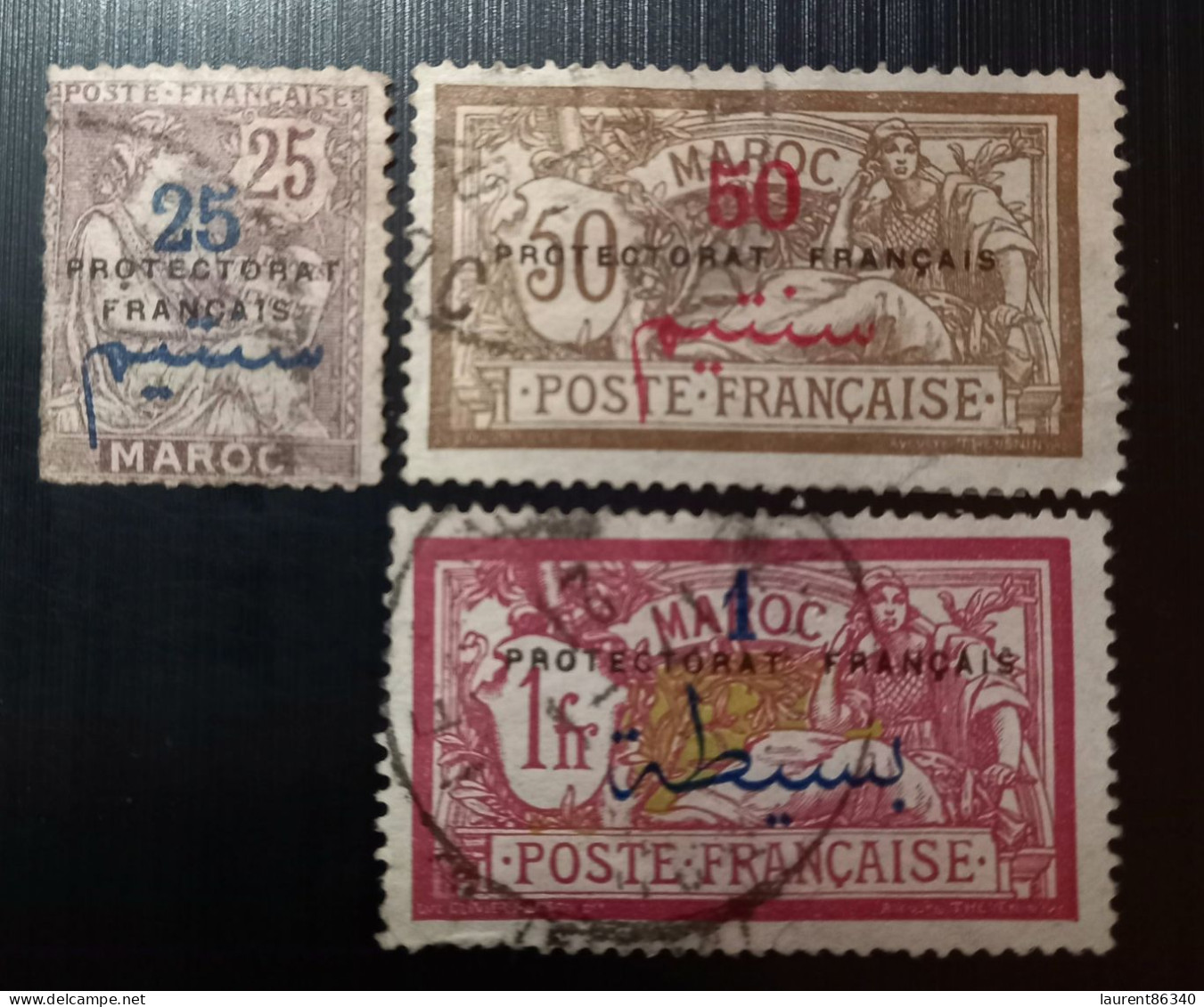 Maroc 1914 -1921 French Post In Morocco Postage Stamps Overprinted "PRETECTORAT FRANCAIS" - Oblitérés