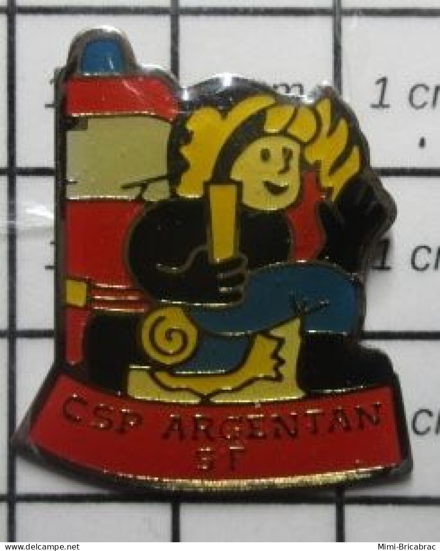 715B  Pin's Pins / Beau Et Rare / POMPIERS / SAPEURS POMPIERS ARGENTAN ORNE - Feuerwehr