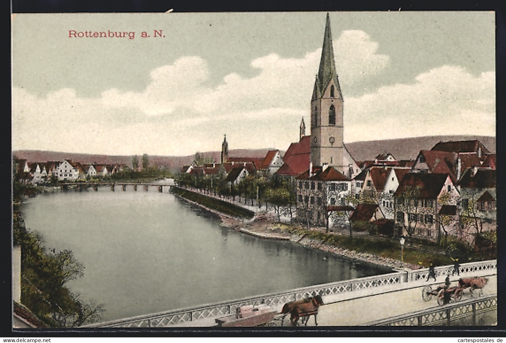AK Rottenburg, Blick Von Einer Brücke Zur Kirche  - Rottenburg