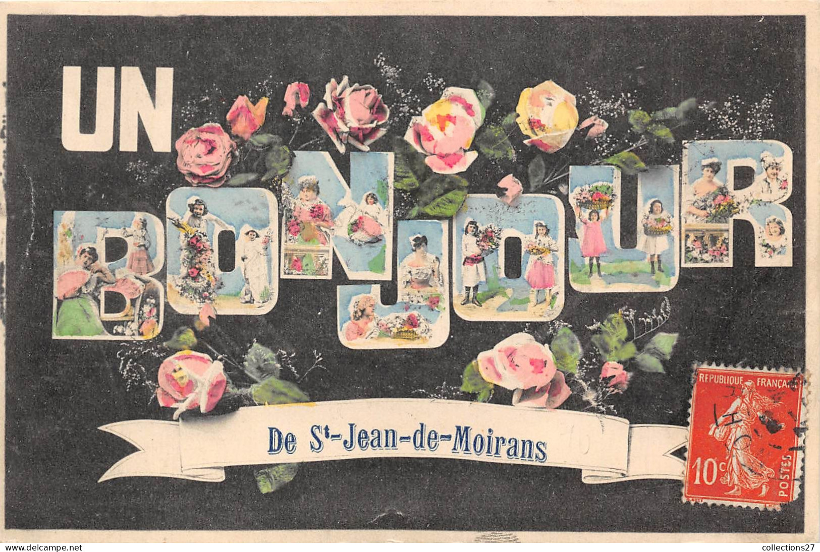 38-SAINT-JEAN-DE-MOIRANS- UN BONJOUR DE ST JEAN DE MOIRANS - Other & Unclassified