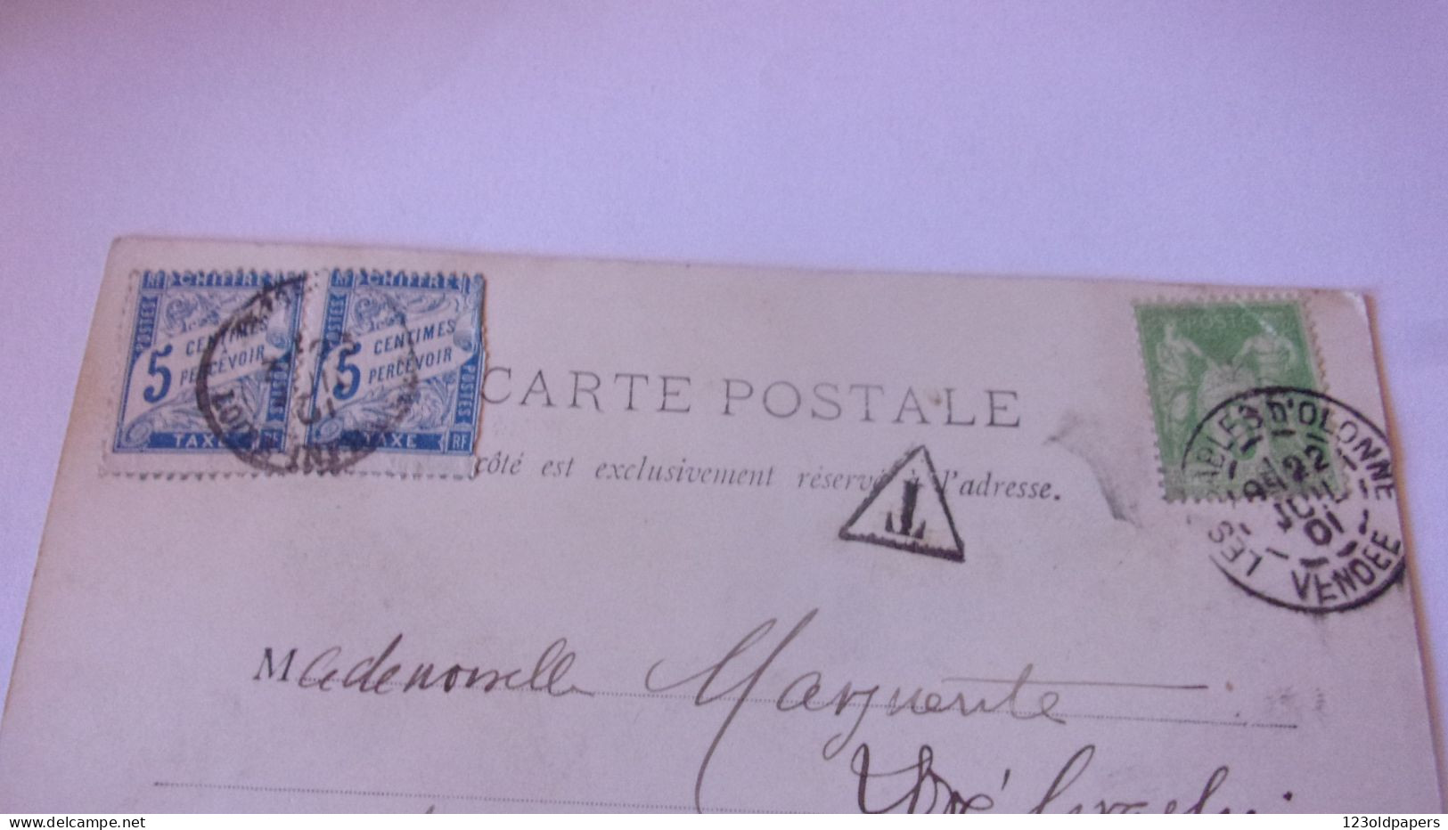 (85) - MAILLEZAIS - L'ancienne Abbaye Vue Prise Du Port 1901 Timbres Taxe - Maillezais