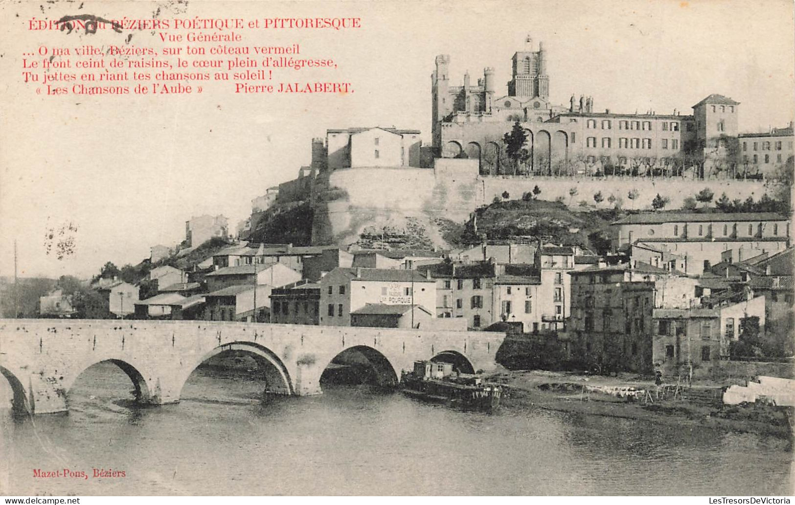 FRANCE - Béziers - Vue Générale - Pont - Eglise - Ville - Carte Postale Ancienne - Beziers