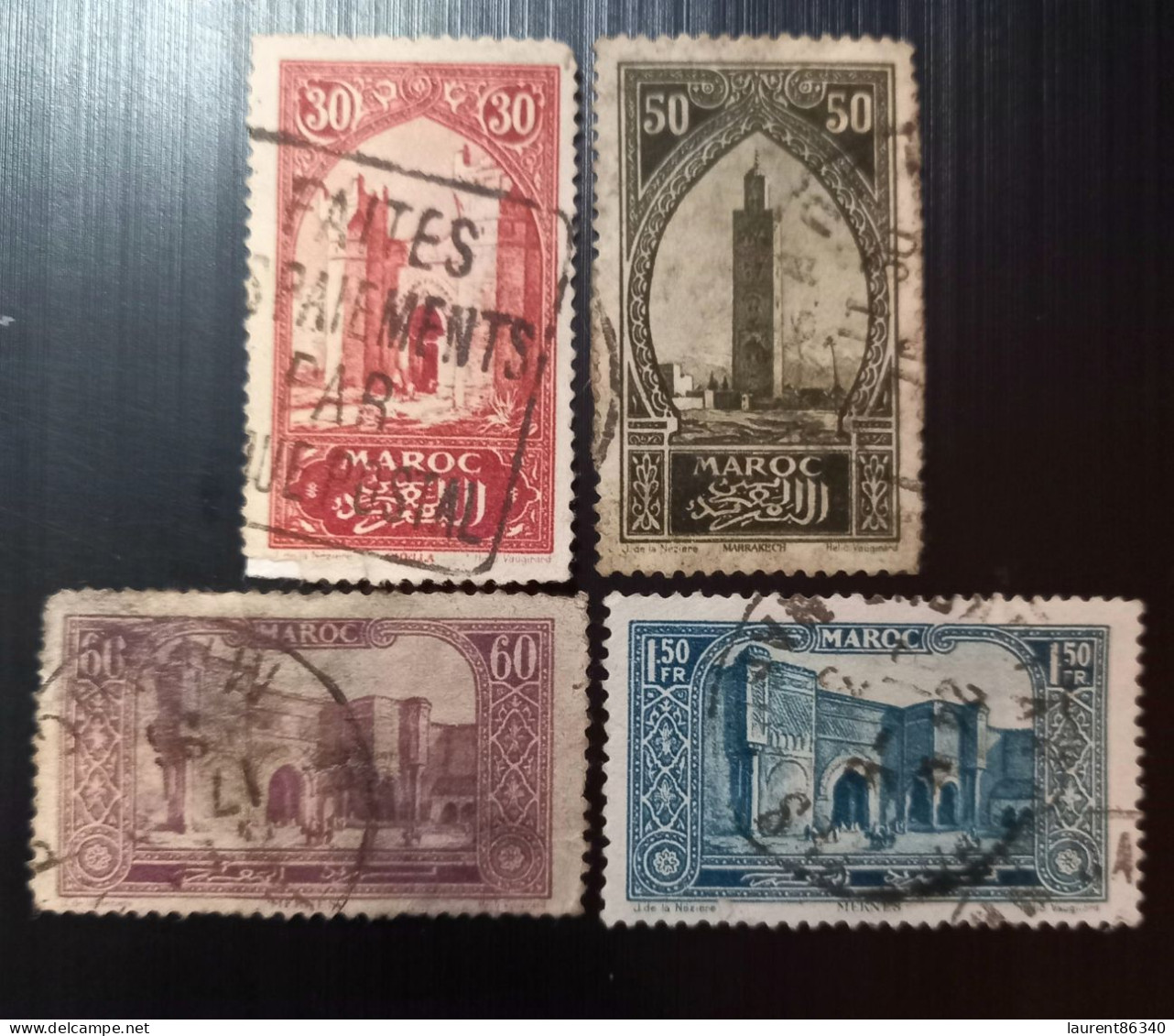 Maroc Poste Française 1923 Monuments   Modèle: Joseph De La Nézière Gravure: Hélio Vaugirard  Lot 2 - Used Stamps