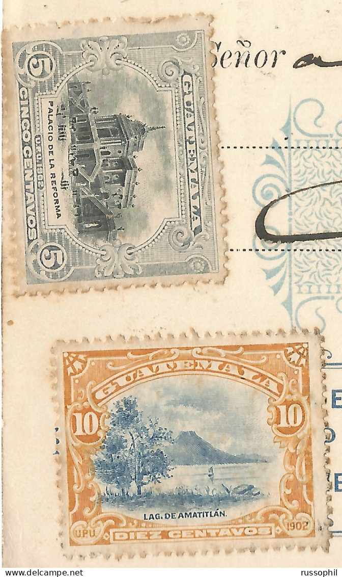 GUATEMALA - OFFICIAL PC OF THE 1904 EXHIBITION - CATHEDRAL  - GOOD FRANKING - 1904 - Guatemala