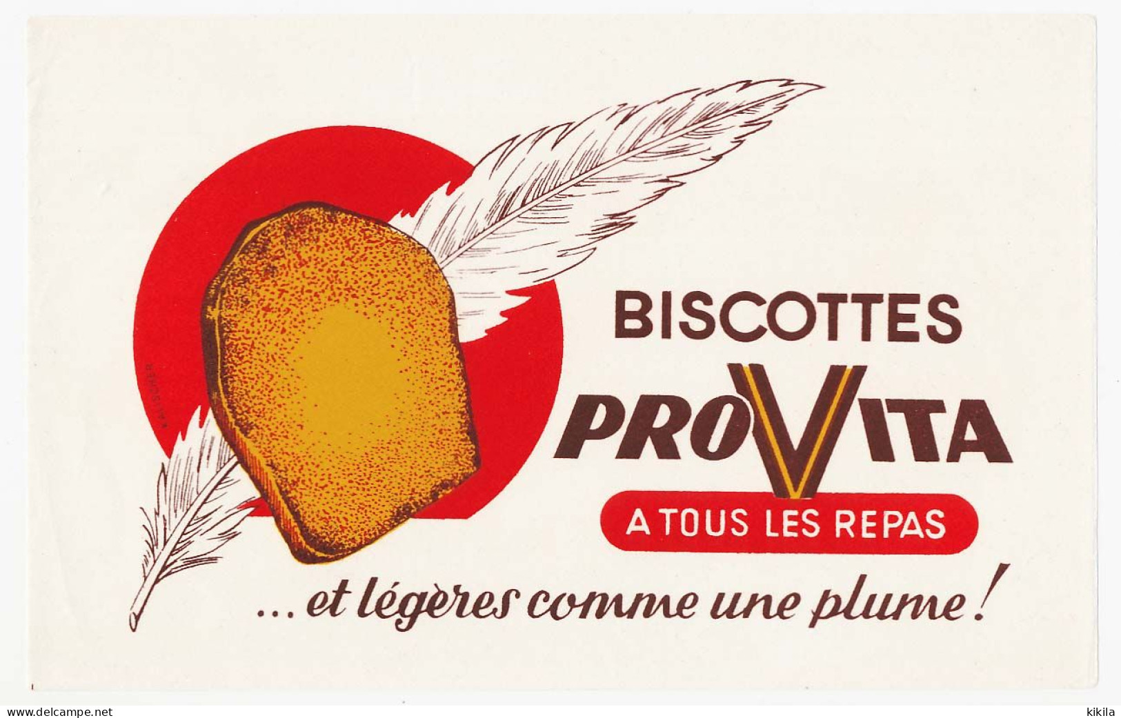 Buvard 20.8 X 13.1 Biscottes PROVITA Illustrateur Kalischer Plume - Biscotti