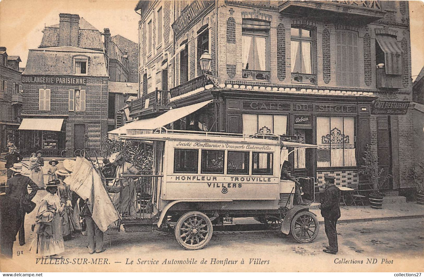 14-VILLERS-SUR-MER- LE SERVICE AUTOMOBILE DE HONFLEUR A VILLERS - Villers Sur Mer