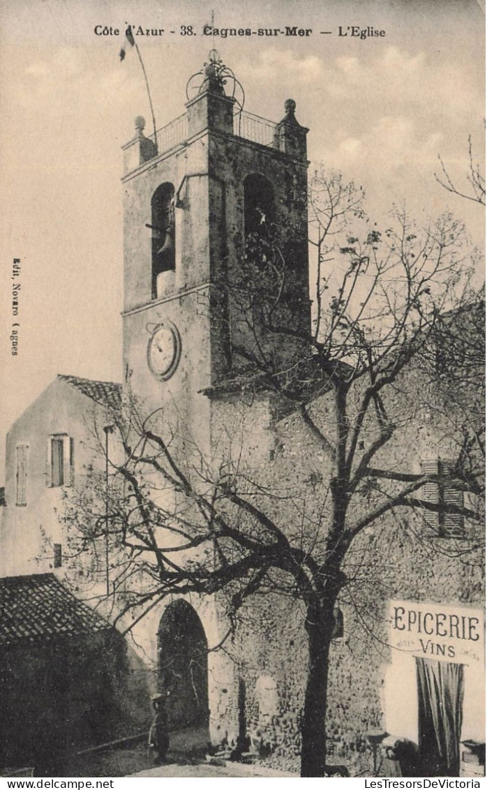 FRANCE - Côte D'Azur - Vue Générale à L'extérieur De L'église - Cagnes Sur Mer - Carte Postale Ancienne - Cagnes-sur-Mer