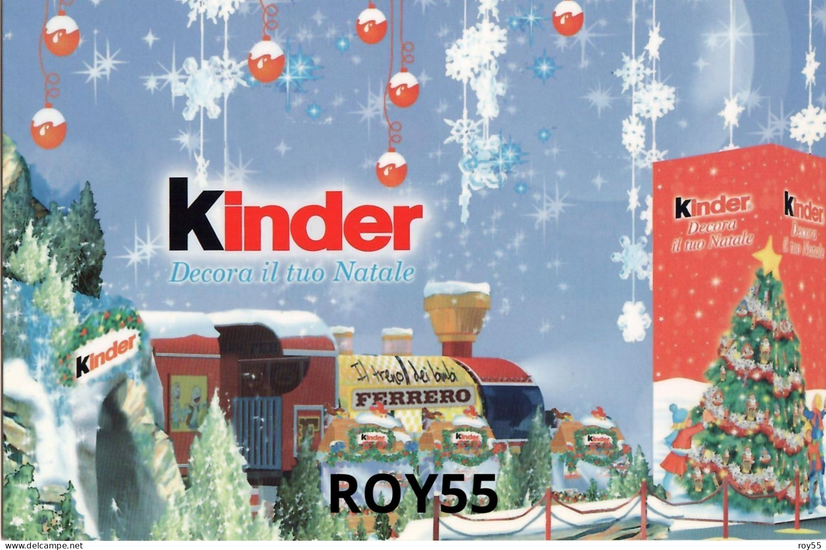 Pubblicita Kinder Ferrero Decora Il Tuo Natale Il Treno Dei Bimbi - Trains