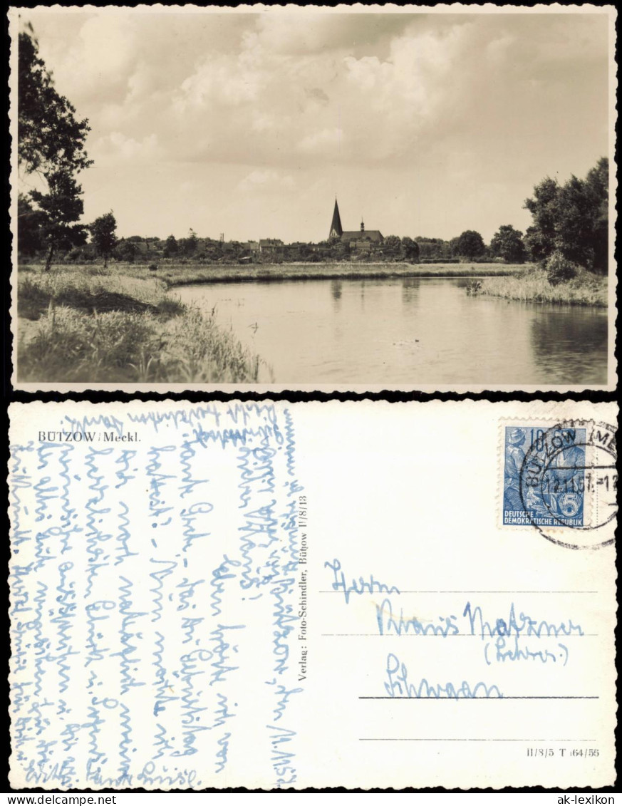 Ansichtskarte Bützow Panorama-Ansicht Fernansicht Zur DDR-Zeit 1957 - Buetzow