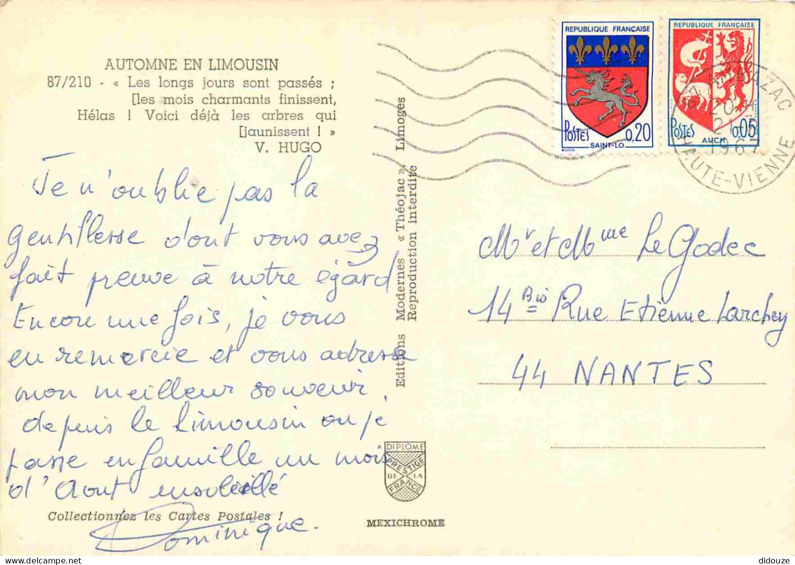 87 - Haute Vienne - Limousin - Autone En Limousin - Forêt - Carte Dentelée - CPM - Voir Scans Recto-Verso - Aixe Sur Vienne