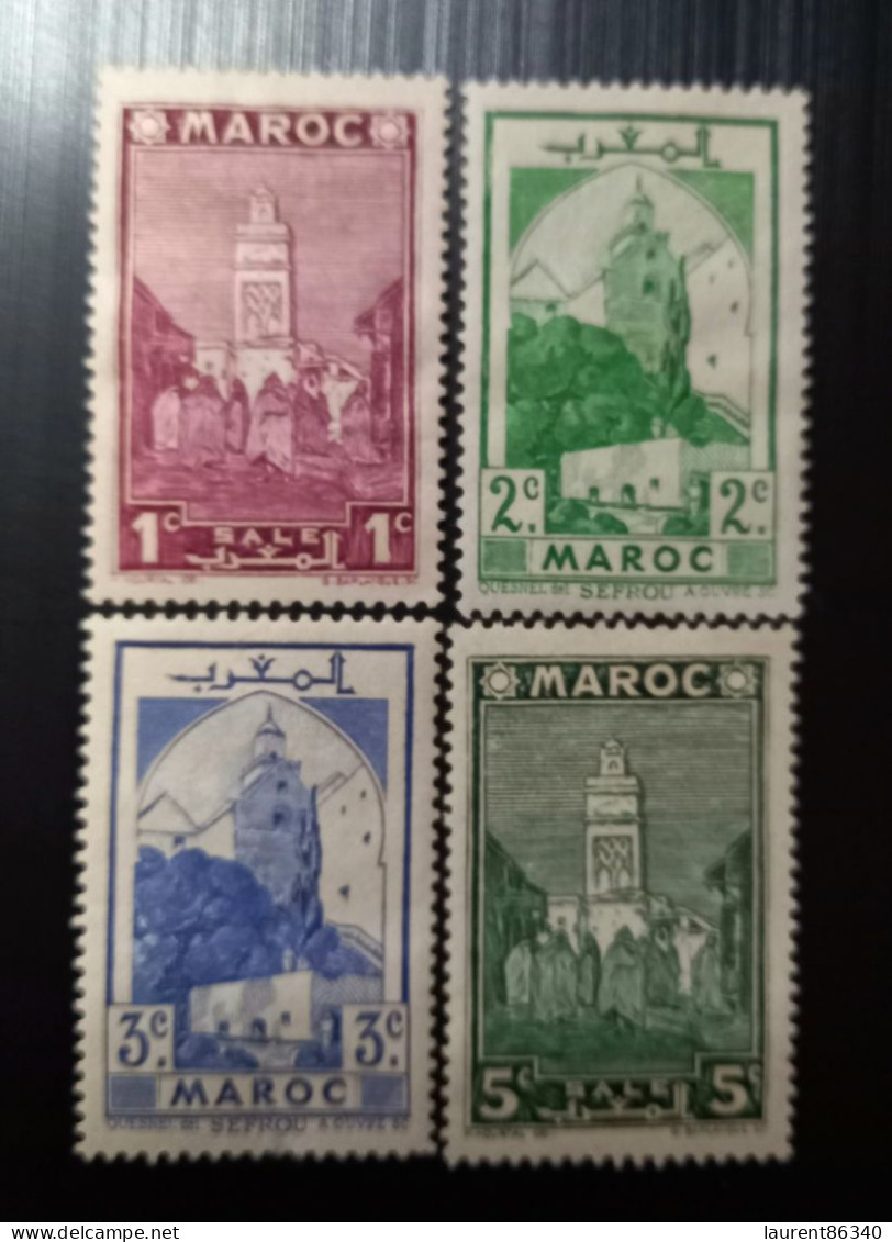 Maroc Poste Française 1939 Local Motives  Mosquées De Sefrou & De Salé No Used - Oblitérés