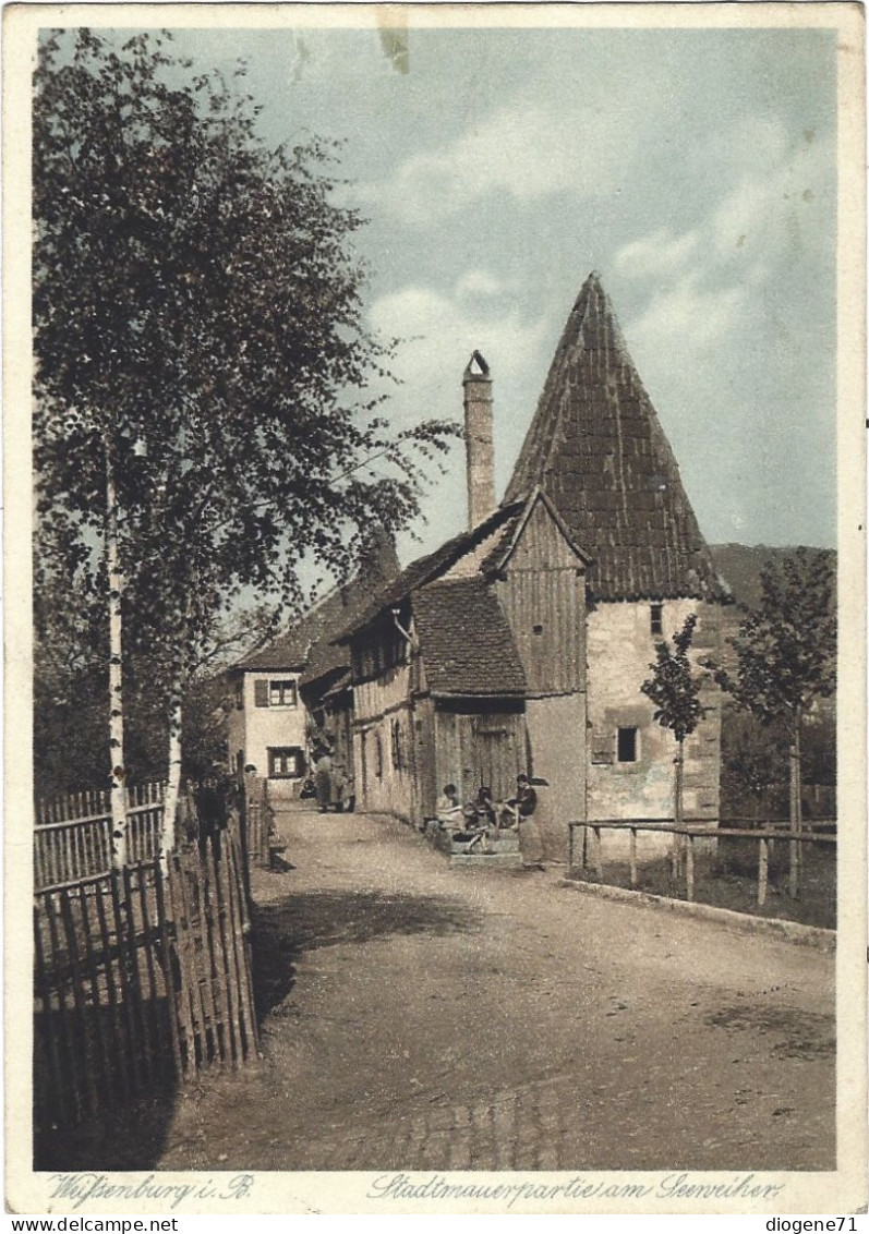 Weissenburg I. Bayern Stadtmauerpartie 1934 GF Belebt - Weissenburg