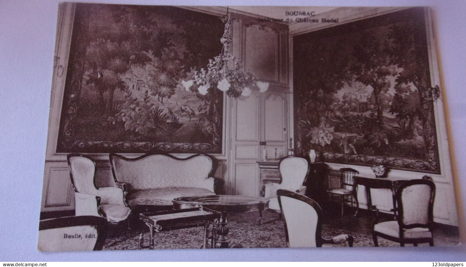 23 BOUSSAC INTERIEUR CHATEAU FEODAL 1938 - Boussac