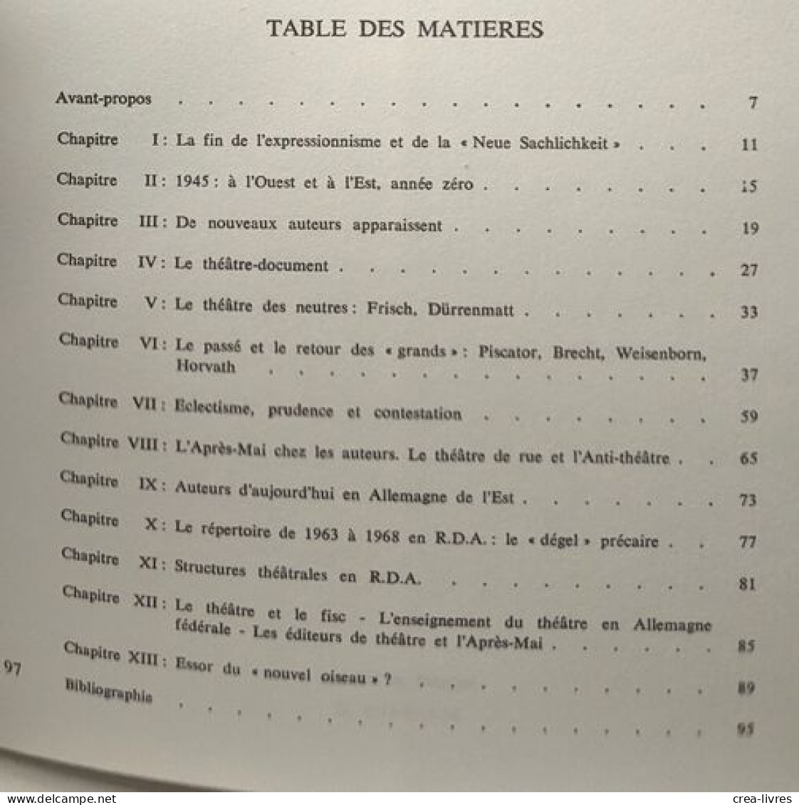 Le Théâtre Allemand Contemporain - Collection Dionysos - Auteurs Français