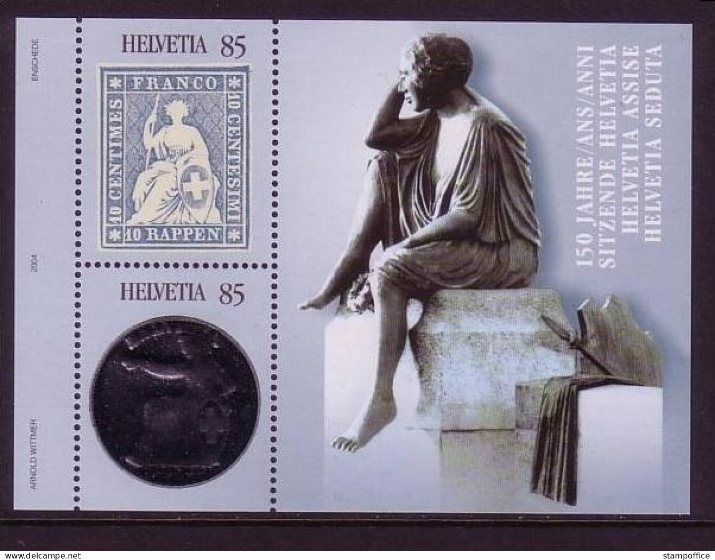 SCHWEIZ BLOCK 36 POSTFRISCH(MINT) STRUBELI SITZENDE HELVETIA 2004 - Blocs & Feuillets