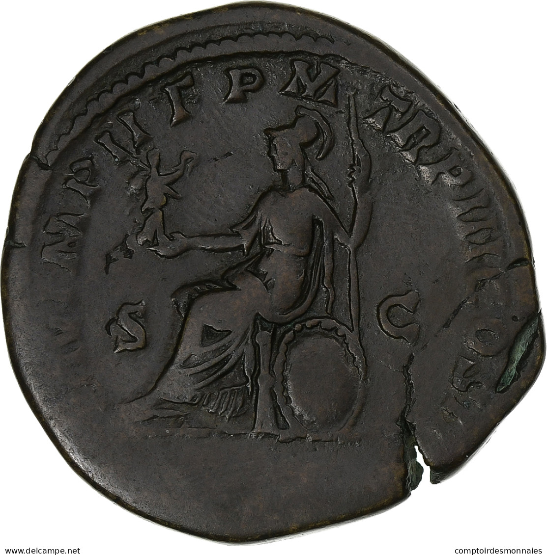 Septime Sévère, Sesterce, 195-196, Rome, Bronze, TTB, RIC:700b - La Dinastia Severi (193 / 235)