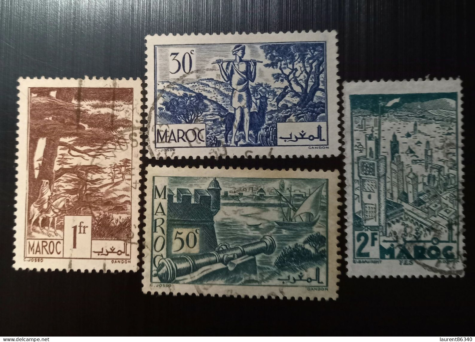 Maroc Poste Française 1939 Local Motives  Remparts De Salé , Fès , Ifrane Lot 1 - Used Stamps
