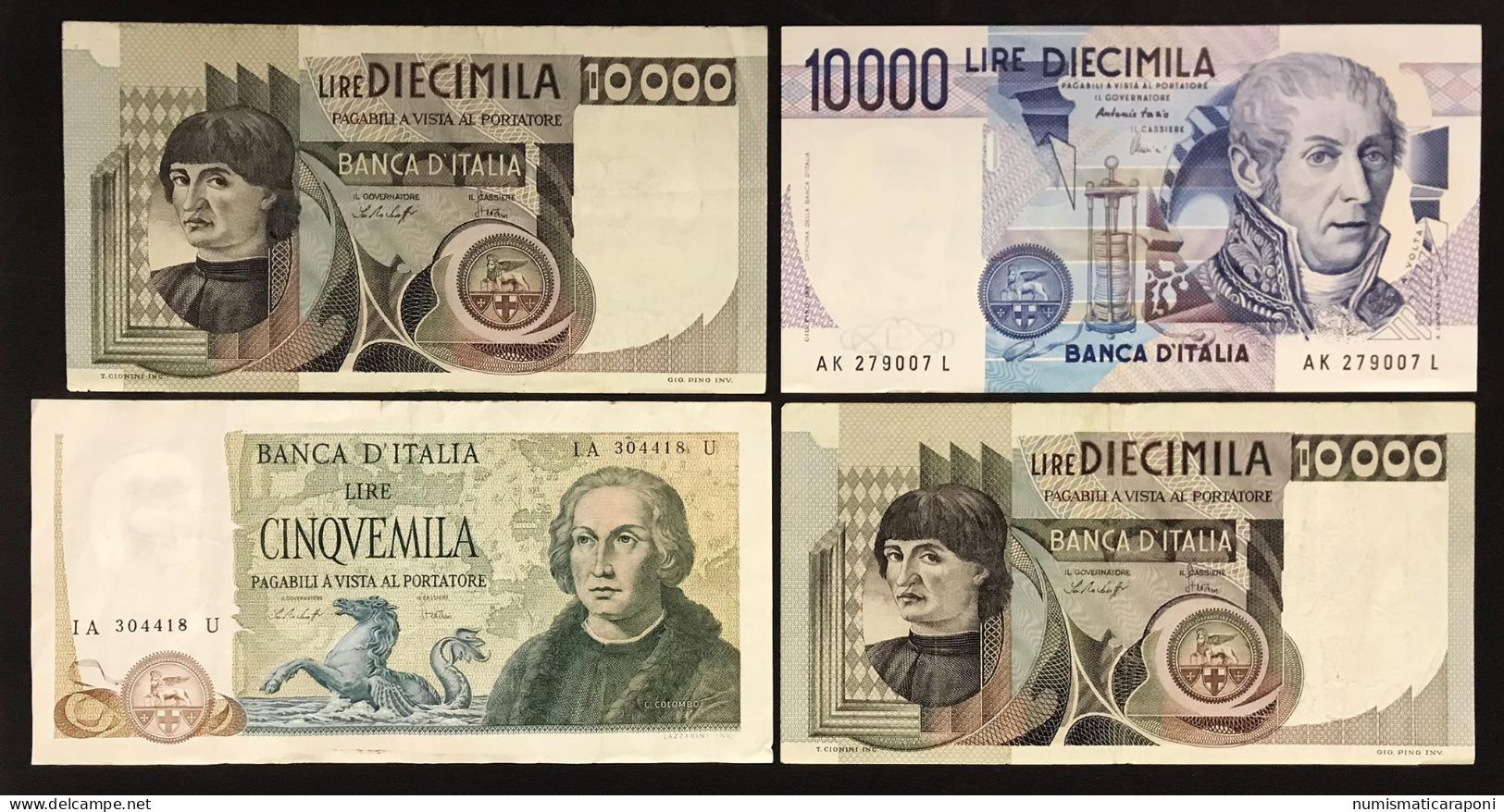 Italia Repubblica 10 Banconote Da 500 Lire A 10000 Lire  LOTTO 346 - Sammlungen