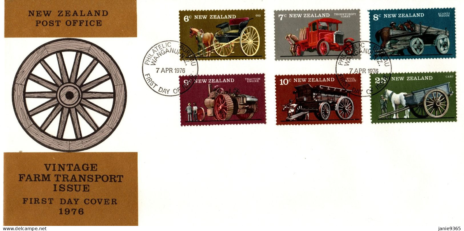 New Zealand 1976 Vintage Farm Transports FDC - FDC