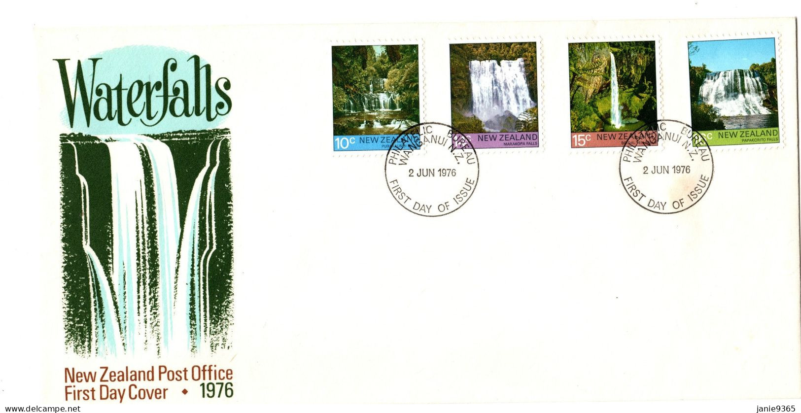 New Zealand 1976 Waterfalls - FDC