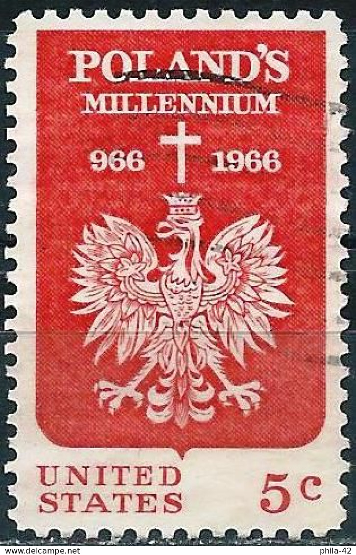 United States 1966 - Mi 904 - YT 806 ( Poland Millenium : Polish Eagle ) - Oblitérés