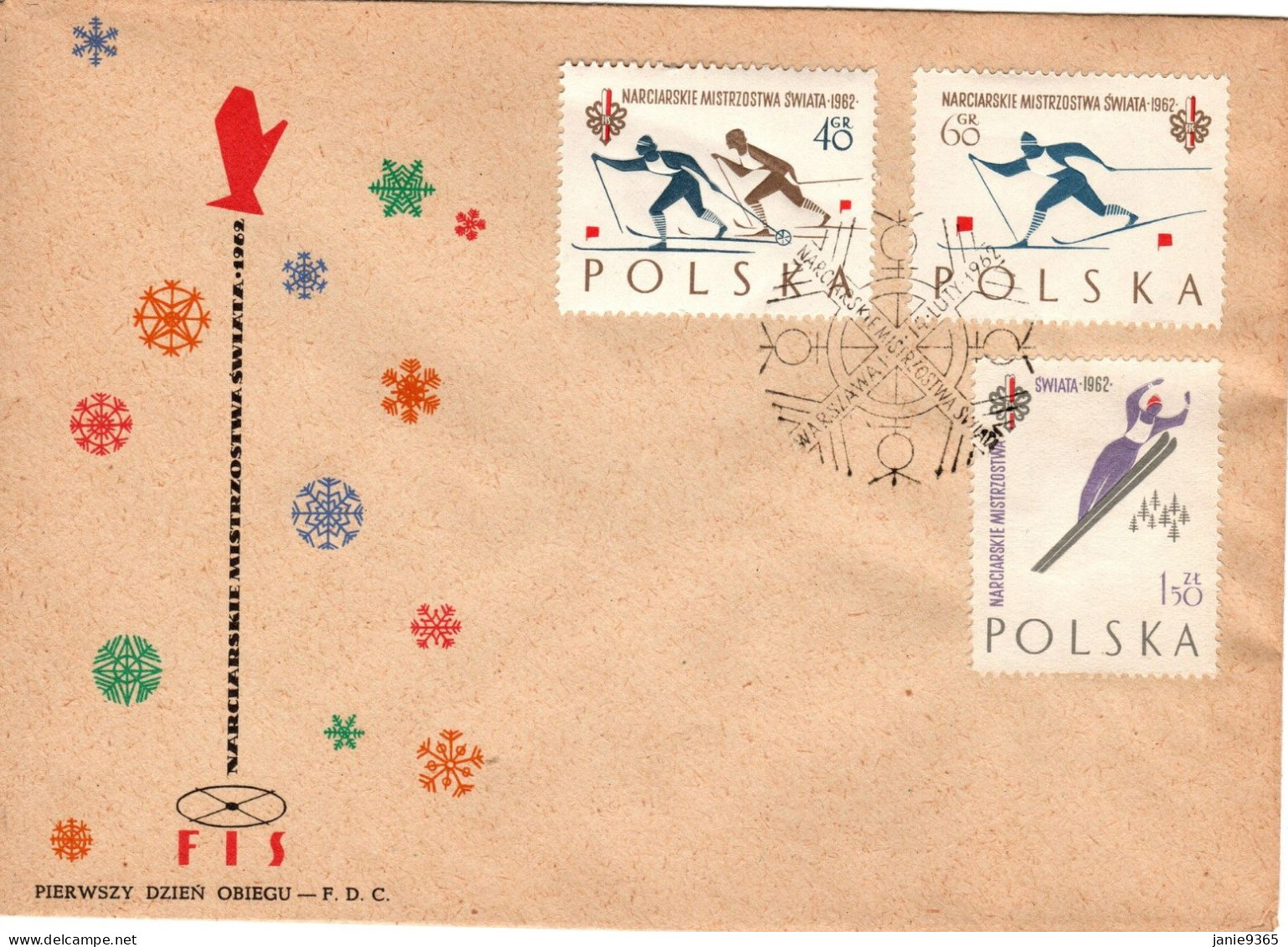 Poland 1962 World Ski Championship, First Day Cover - FDC