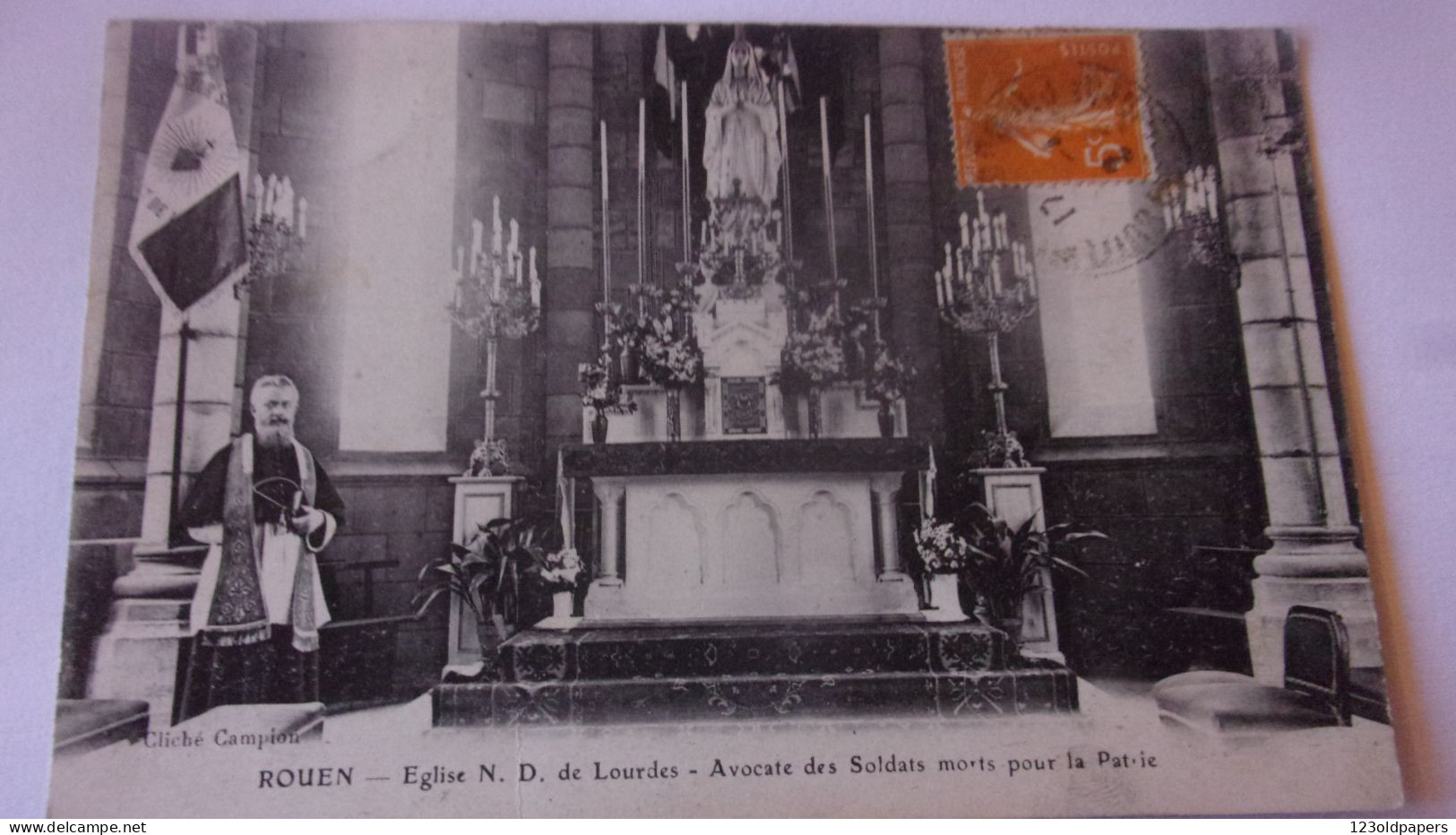 WWI  ROUEN - Eglise N. D De Lourdes - Avocate Des Soldats Morts Pour La Patrie - Rouen