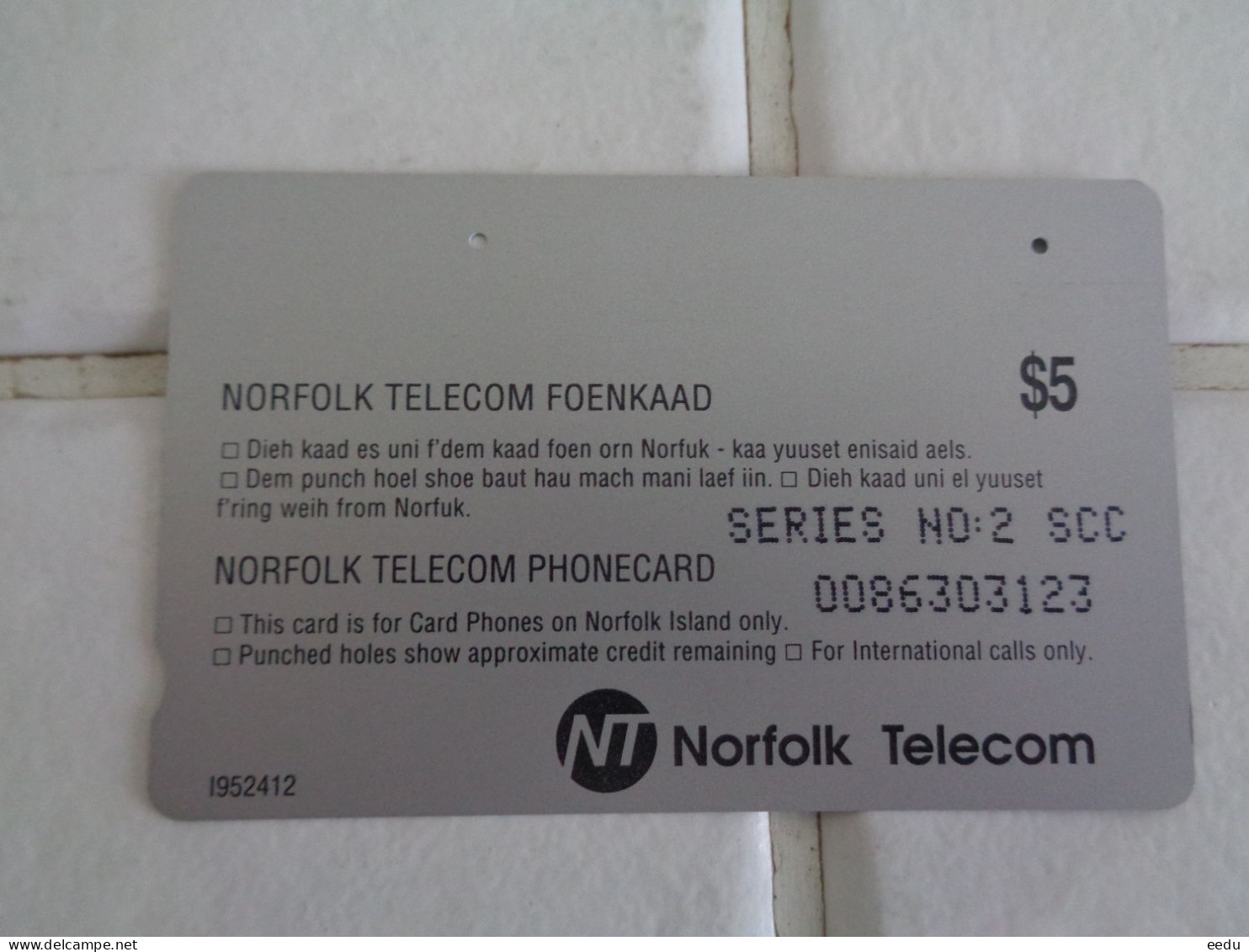 Norfolk Island Phonecard - Norfolkinsel