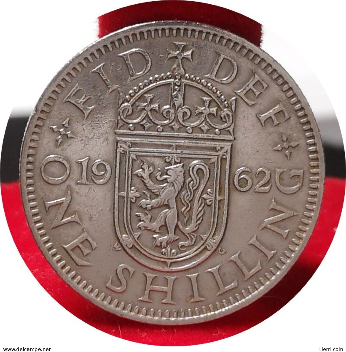 1962  - 1 Shilling Elizabeth II 1re Effigie Blason De L'Écosse  Royaume Uni - I. 1 Shilling