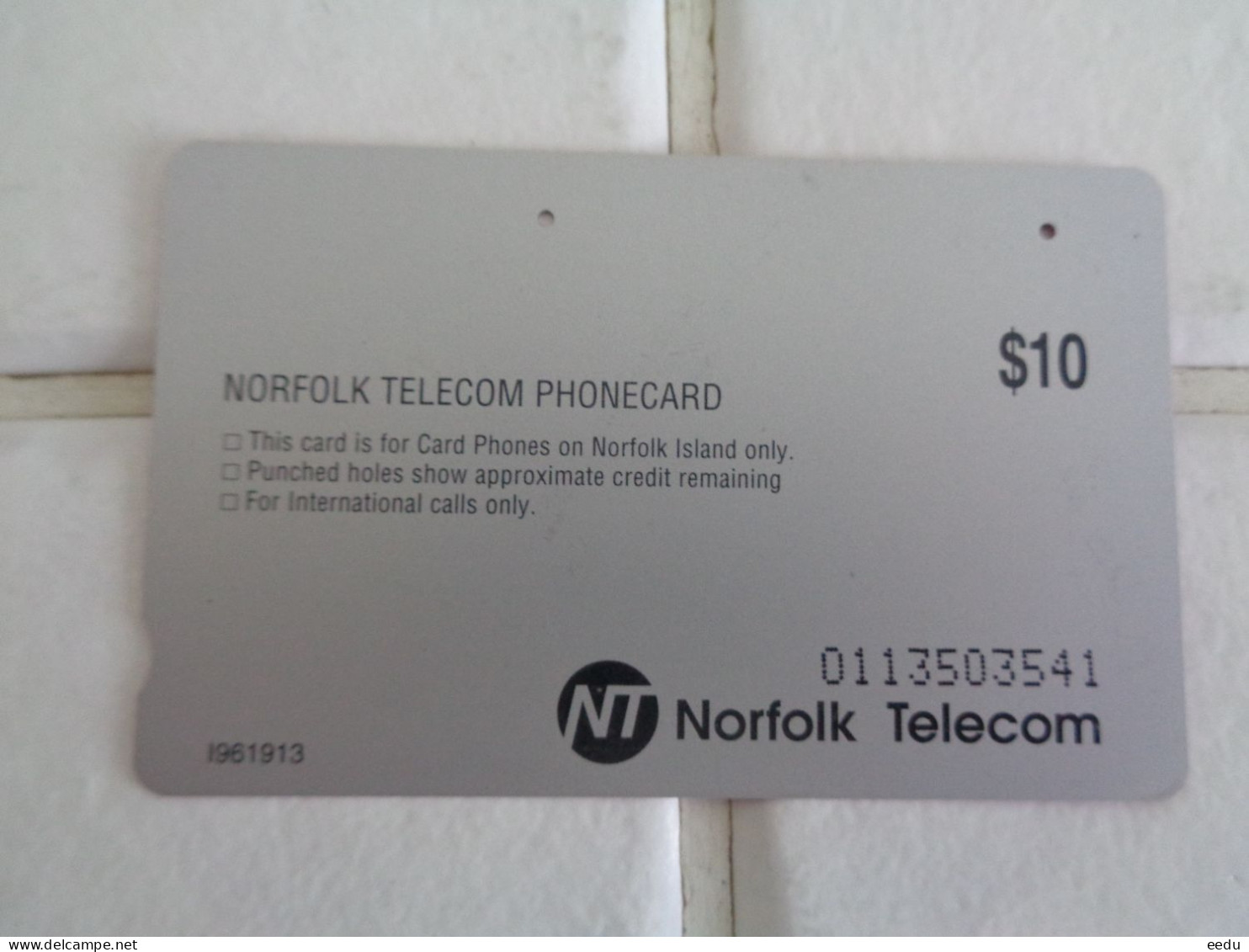 Norfolk Island Phonecard - Norfolk Eiland