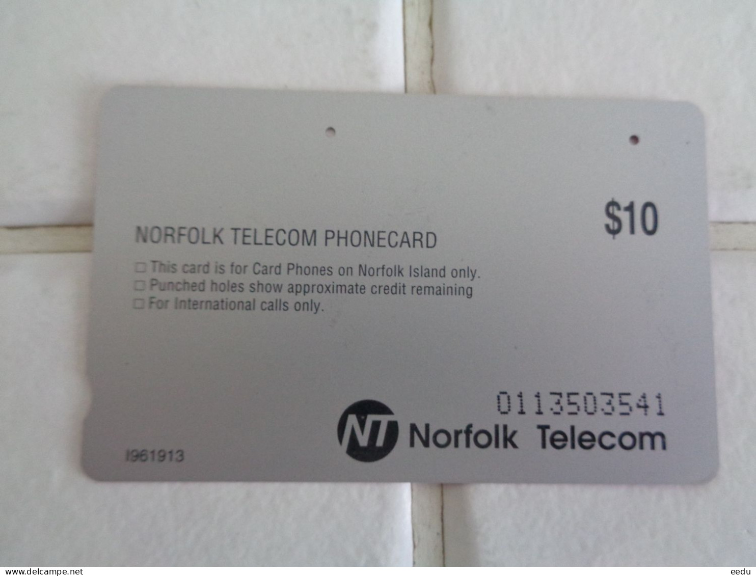 Norfolk Island Phonecard - Isola Norfolk