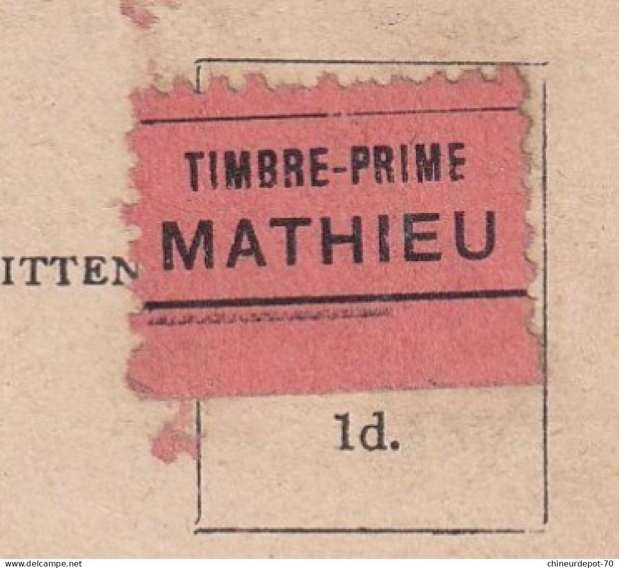 On The Lee Cork Avec Vignette Timbre Prime Mathieu - Entiers Postaux