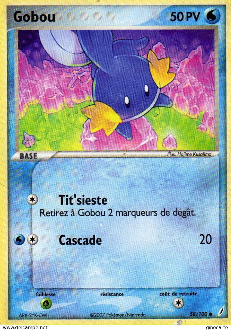 Carte Pokemon 58/100 Gobou 50pv 2007 - Other & Unclassified