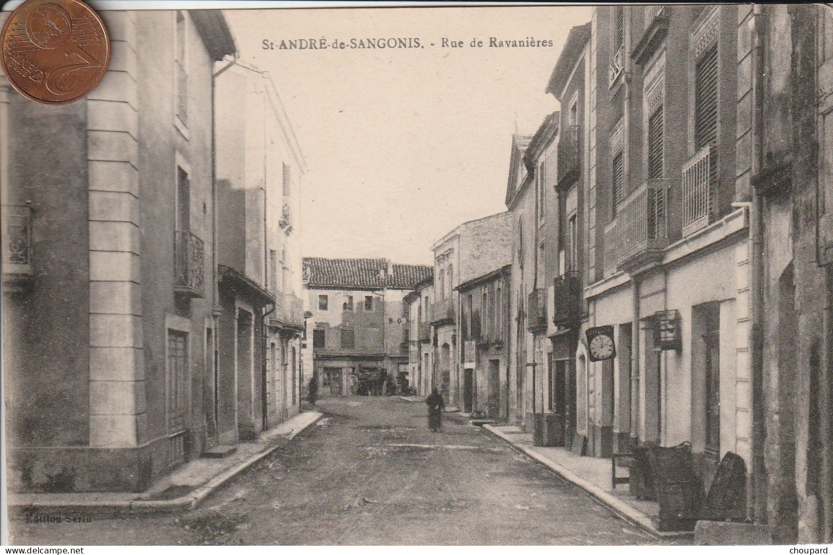 34 - Très Belle Carte Postale Ancienne  De SAINT ANDRE DE SAGONIS  Rue De Ravanières - Otros & Sin Clasificación