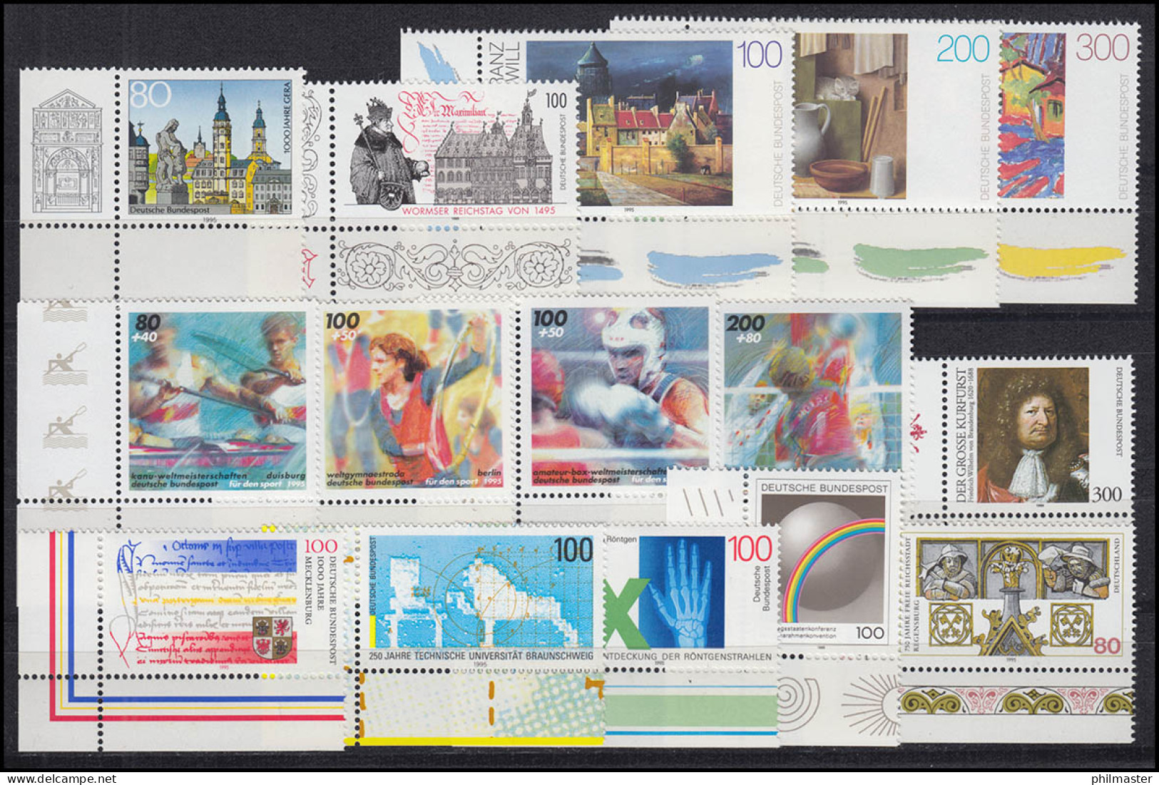 1772-1833 Bund-Jahrgang 1995 Kpl. Ecken Unten Links ** Postfrisch - Jahressammlungen