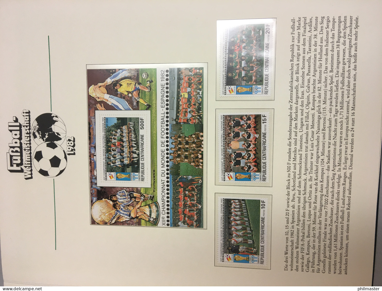 Fußball-WM 1982 Spanien, Sammlung in drei Vordruckbindern nach Borek-Abo **/Bf.