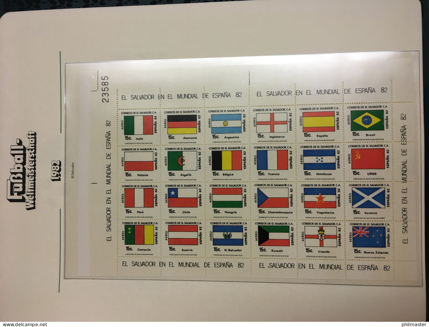 Fußball-WM 1982 Spanien, Sammlung in drei Vordruckbindern nach Borek-Abo **/Bf.