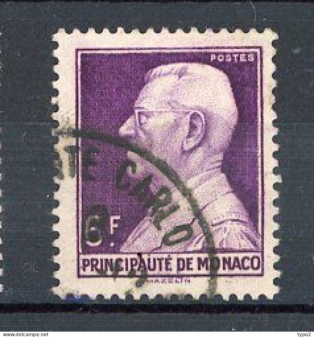 MONACO - Yv. N° 304 (o) 6f Louis II Cote 2,5 Euro BE  2 Scans - Oblitérés