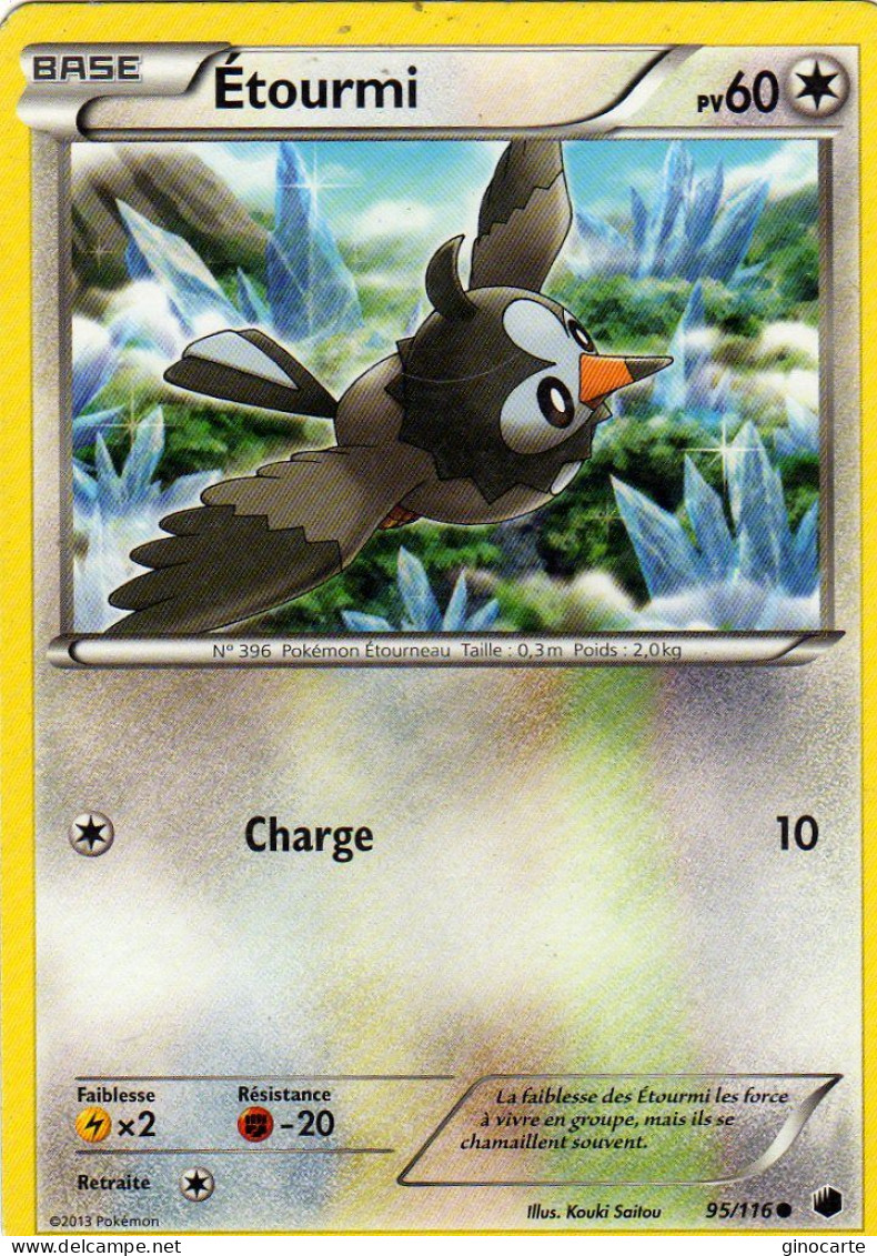 Carte Pokemon 95/116 Etourmi 60pv 2013 - Andere & Zonder Classificatie