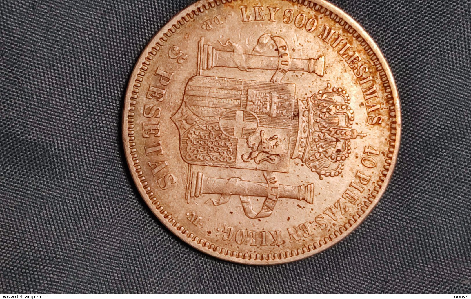 Moneda 5 pesetas 1871*73