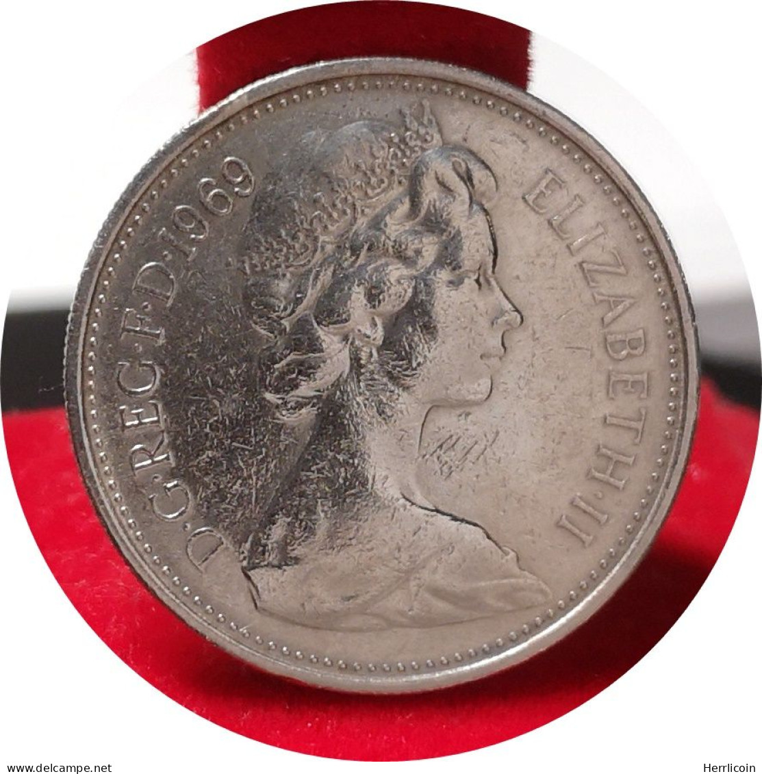 1969  - 5 New Pence Elizabeth II 2e Effigie  Royaume Uni - 5 Pence & 5 New Pence