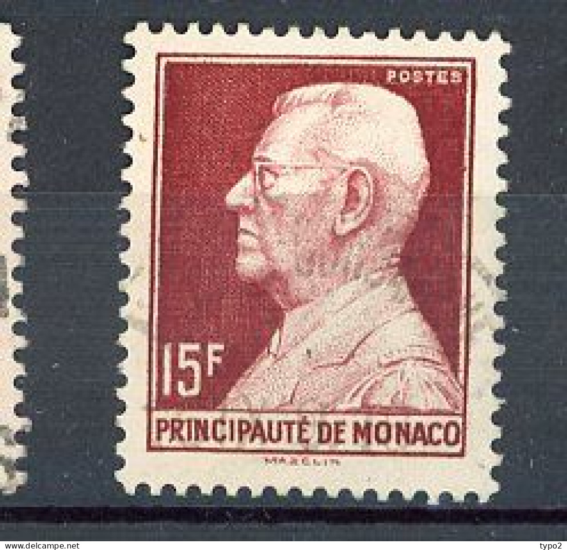 MONACO - Yv. N° 305B  (o)  15f Louis II Cote 4 Euro BE  2 Scans - Gebraucht