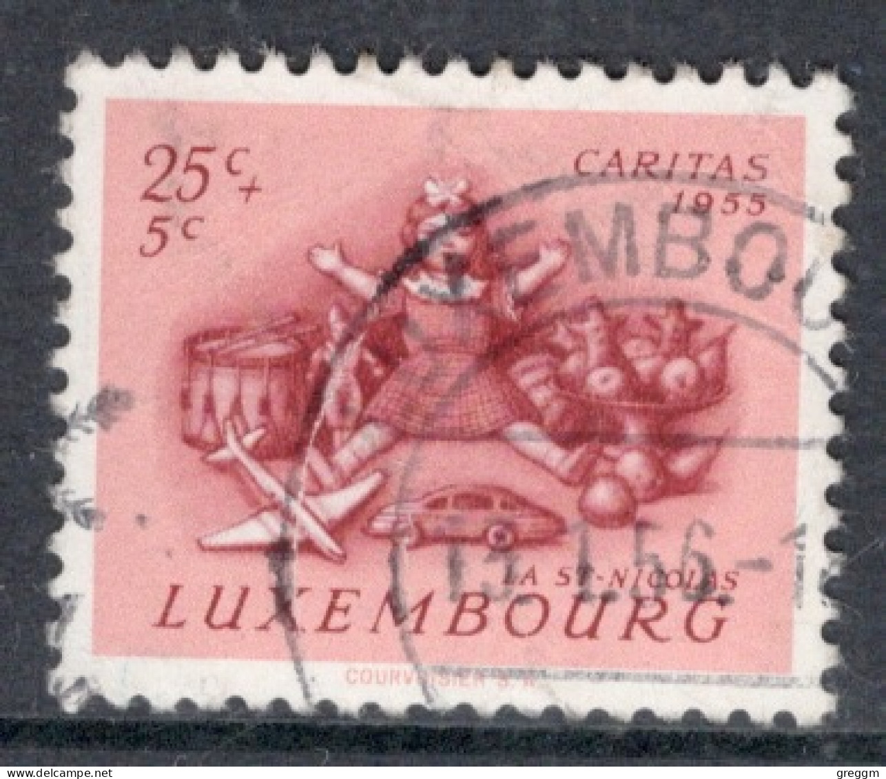 Luxembourg 1955 Single Stamp For Luxembourg Folklore In Fine Used - Gebraucht