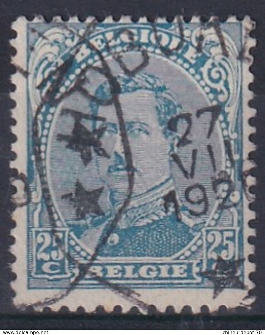 Cachets à étoiles Roi Albert 1er - Postmarks With Stars